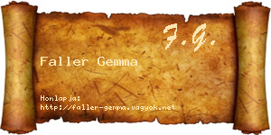 Faller Gemma névjegykártya